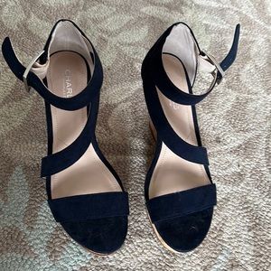 Charles by Charles David wedges in navy suede